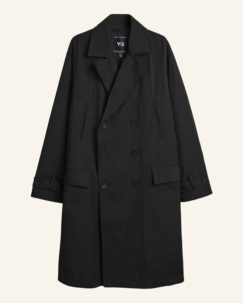 Y-3 Y-3 Spun Nylon Cabban Mantel schwarz Schwarz