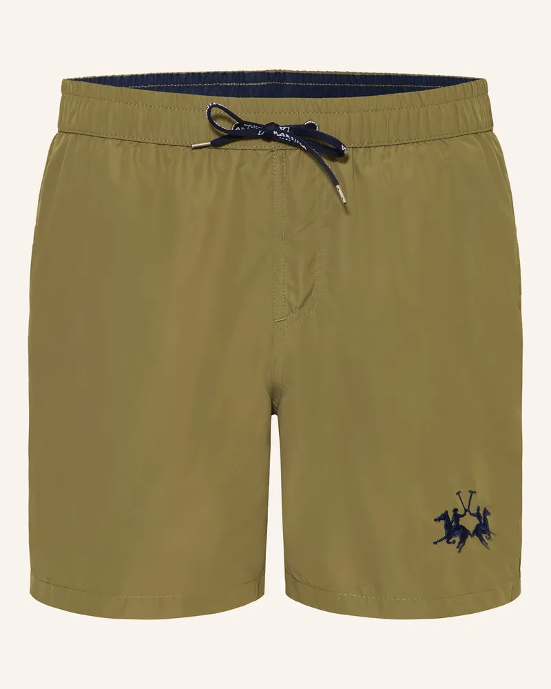 La Martina Badeshorts Oliv