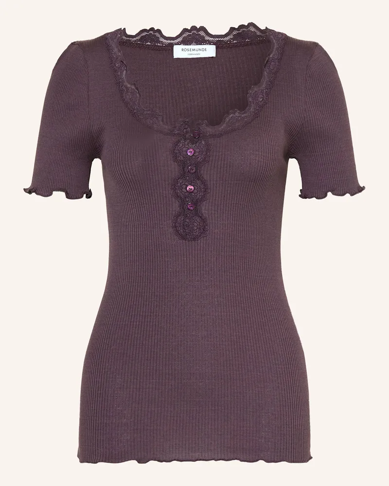 Rosemunde T-Shirt BEATHA mit Seide Dunkellila