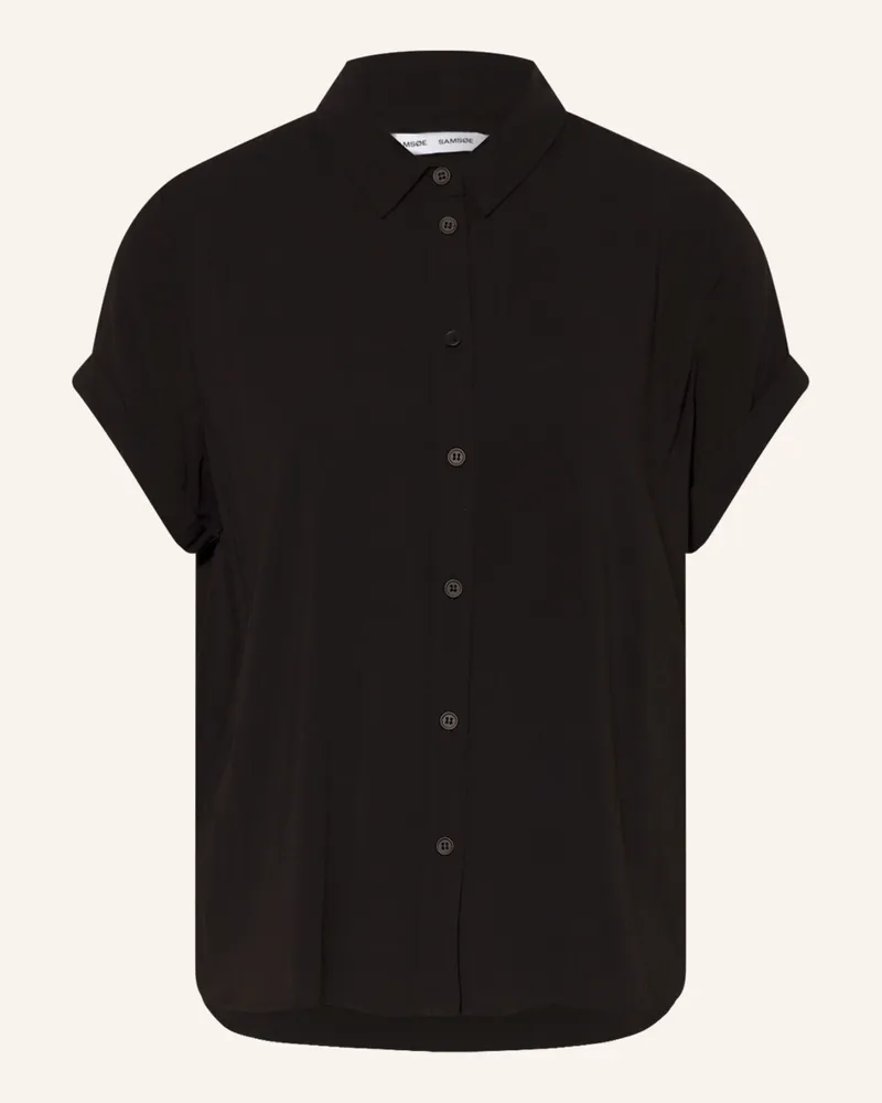 Samsøe & Samsøe Hemdbluse Majan schwarz Schwarz