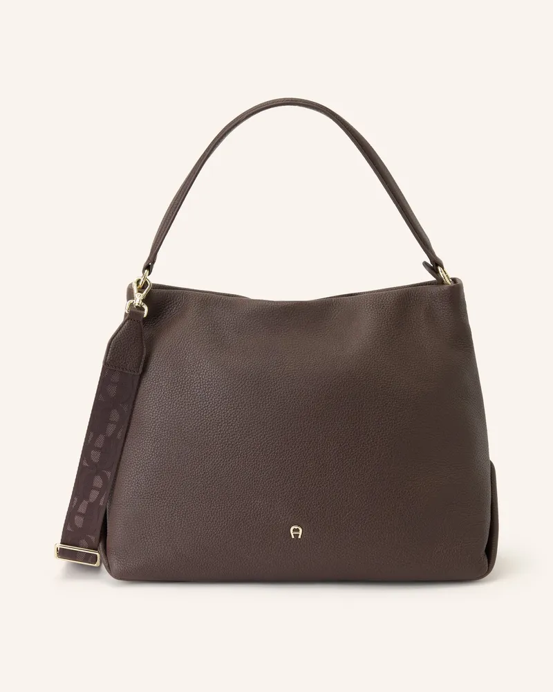 Aigner Beuteltasche Paola Medium braun Dunkelbraun