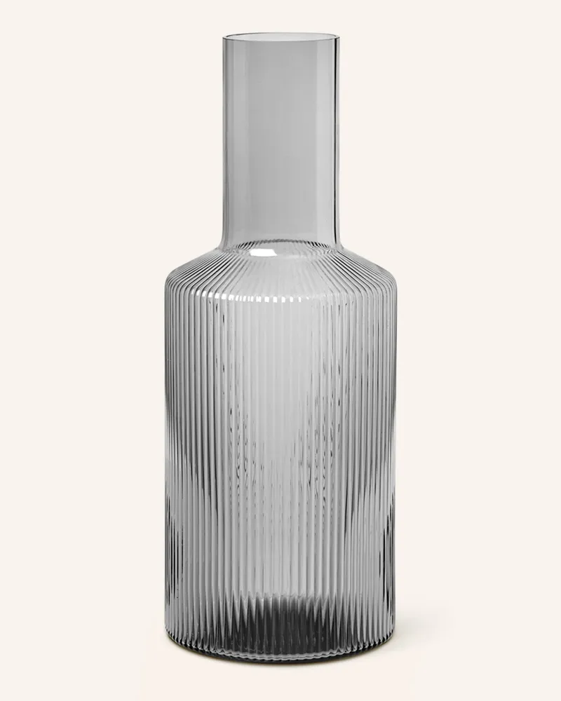 ferm LIVING Karaffe Ripple grau Grau