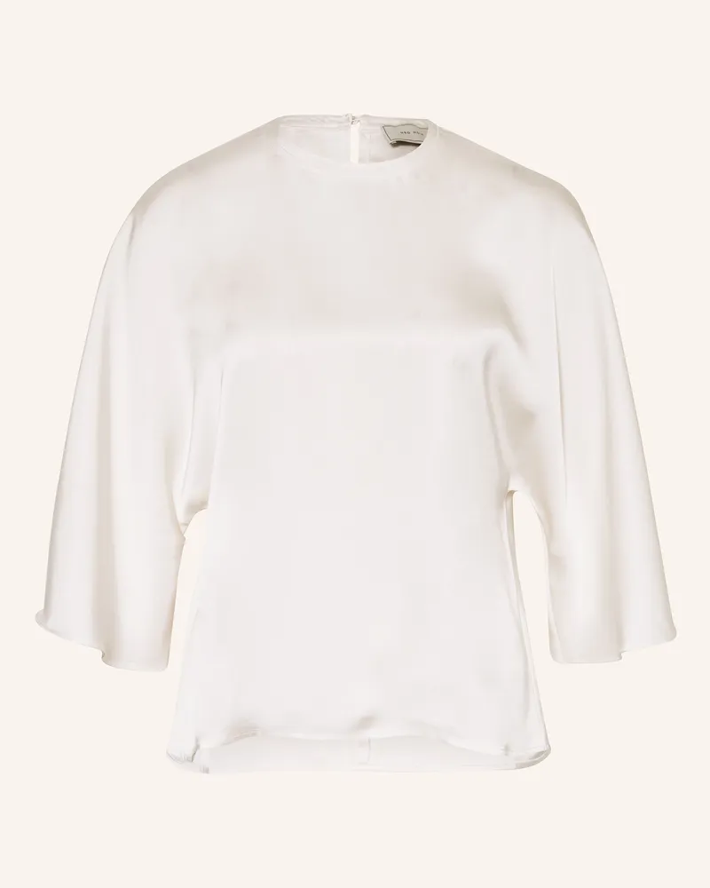 Neo Noir Blusenshirt LIORA aus Satin mit 3/4-Arm Weiss