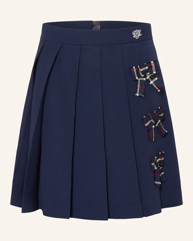 Dolce & Gabbana Faltenrock blau Dunkelblau