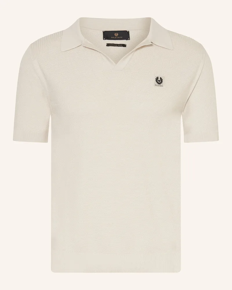 Belstaff Strick-Poloshirt Coast Mit Seide weiss Creme