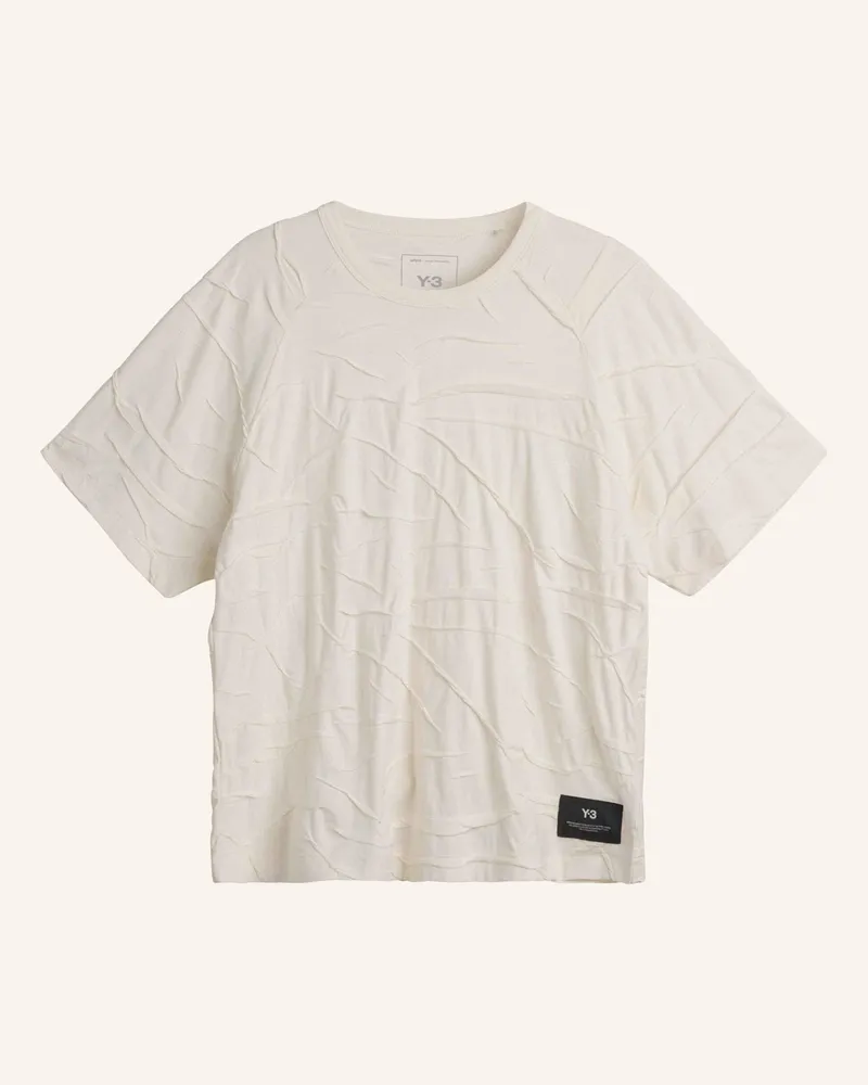 Y-3 Y-3 T-Shirt, Plissiert weiss Weiss