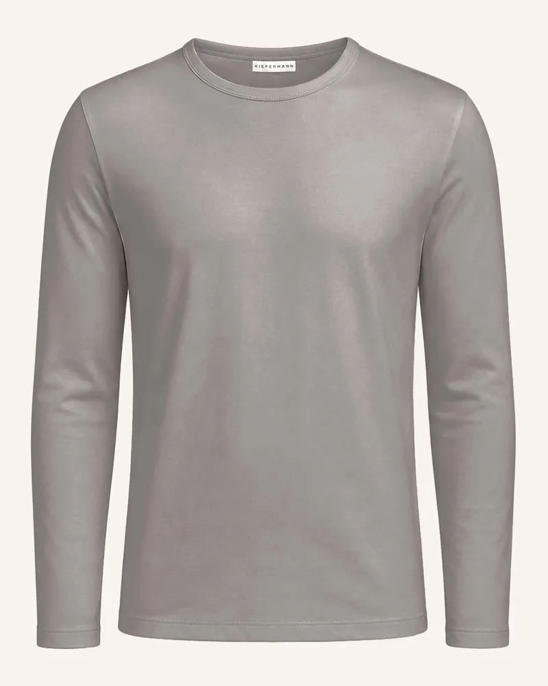 KIEFERMANN Kiefermann Langarmshirt Aus Baumwolle Und Elasthan Jolian grau Dunkelgrau