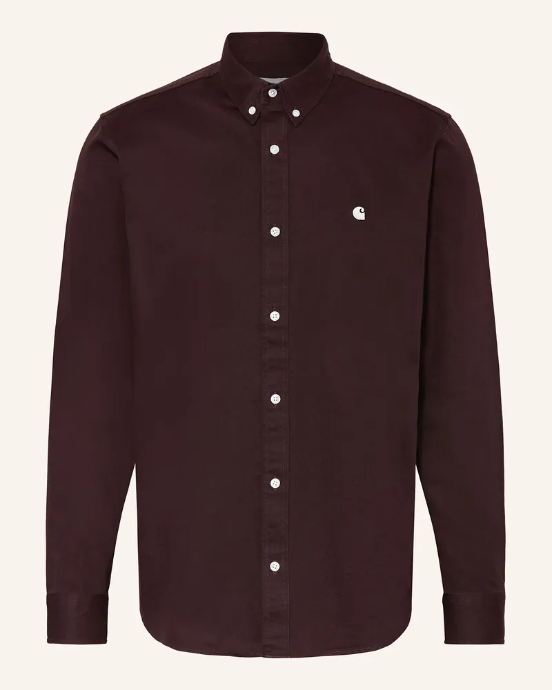 Carhartt WIP Hemd MADISON Regular Fit Dunkelbraun