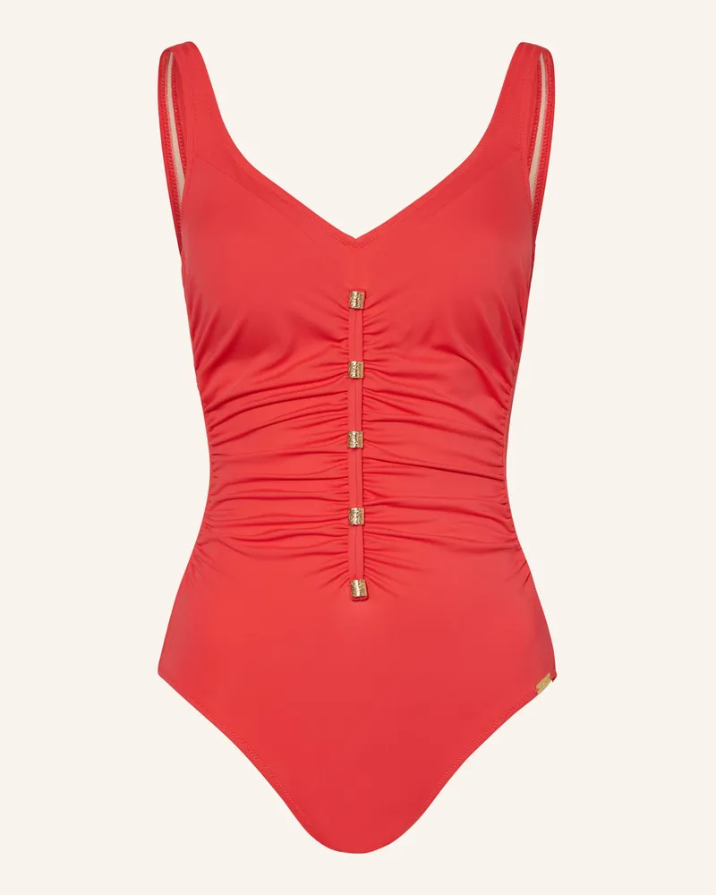 Charmline Shape-Badeanzug Uni orange Lachs