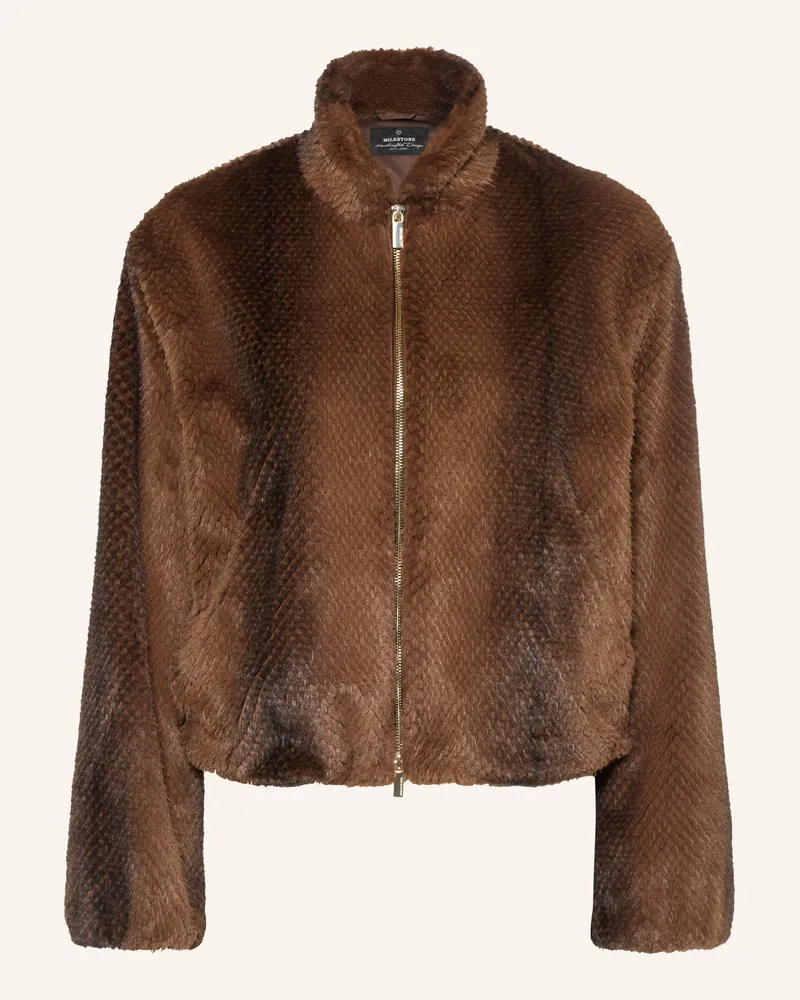 Milestone Kunstfelll-Jacke Msallegra braun Braun