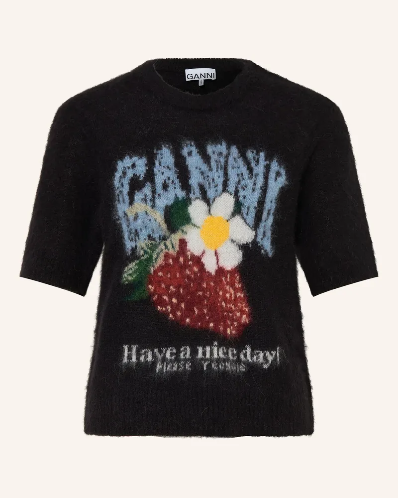 Ganni Strickshirt Mit Alpaka schwarz Schwarz