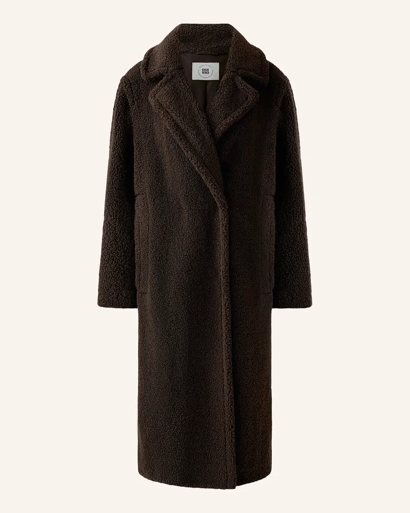 Oui  Teddyfell-Mantel braun Dunkelbraun