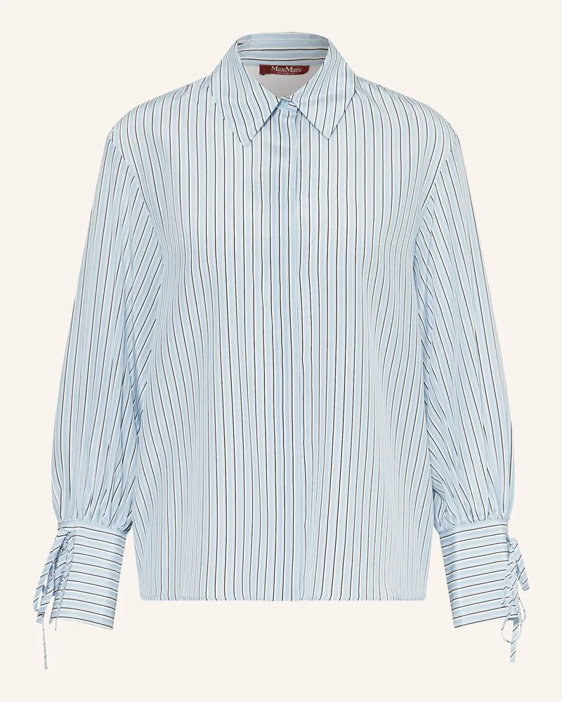 Max Mara Hemdbluse ARMIDA aus Seide Hellblau