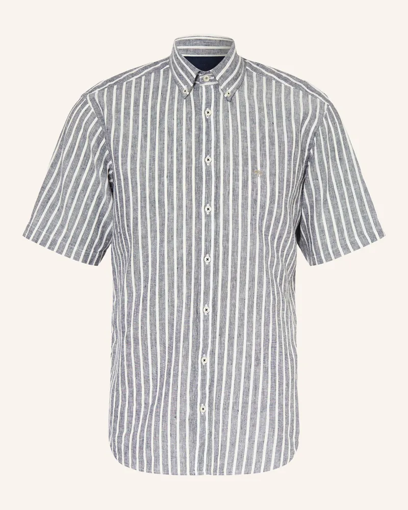 Fynch-Hatton Leinenhemd Comfort Fit blau Dunkelblau