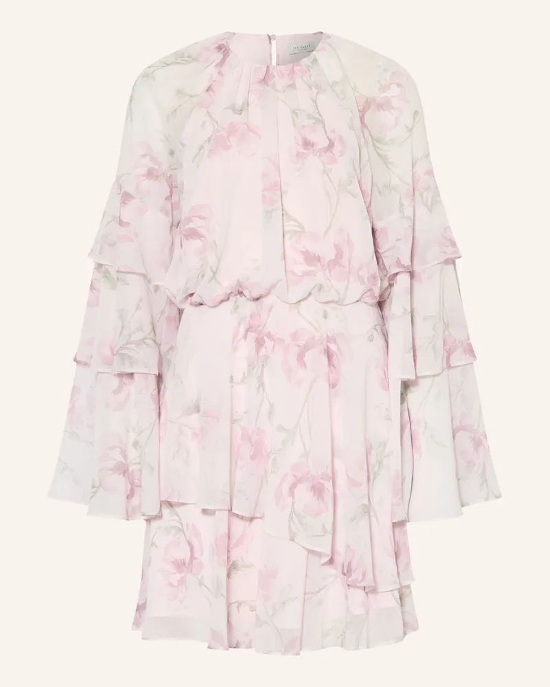 Ted Baker Cocktailkleid Mit Volants pink Hellrosa