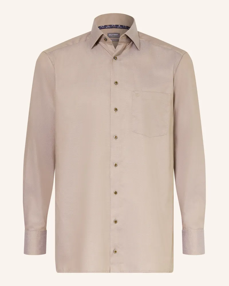 Olymp Hemd Luxor Comfort Fit braun Khaki