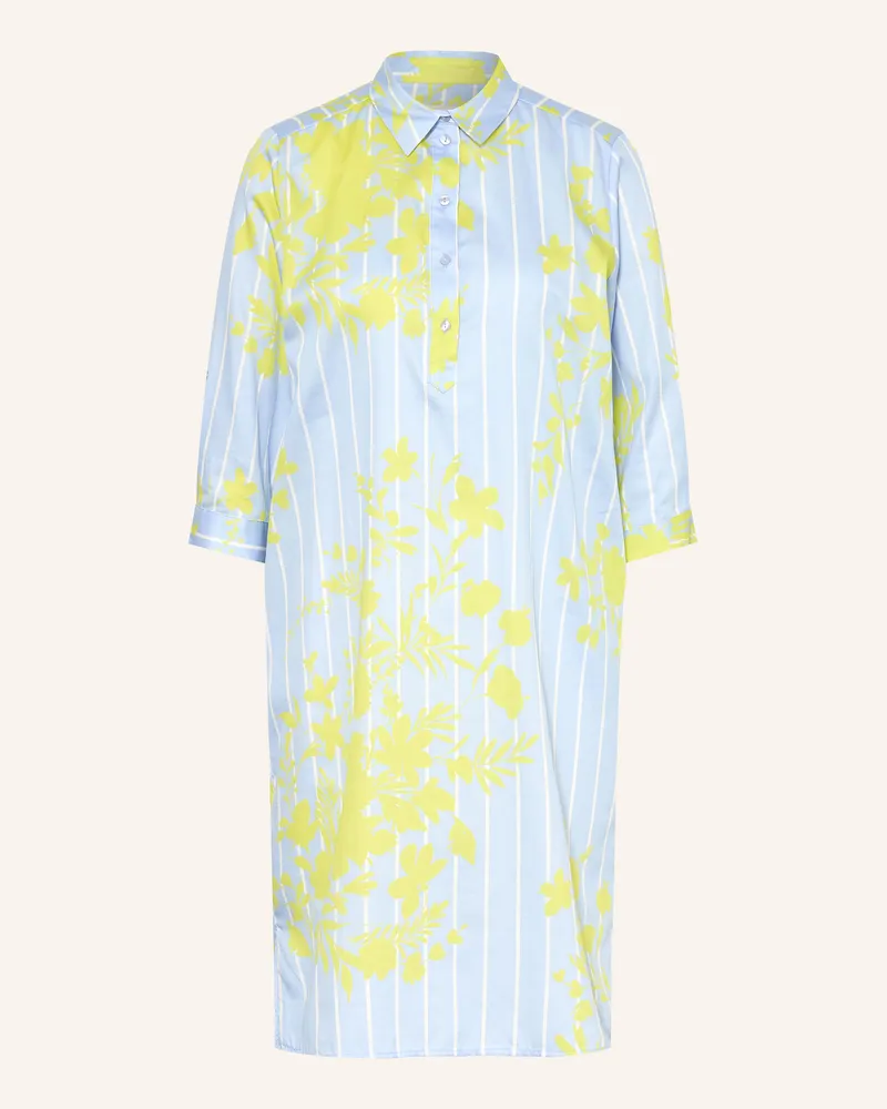 Milano Italy Hemdblusenkleid mit 3/4-Arm Hellblau