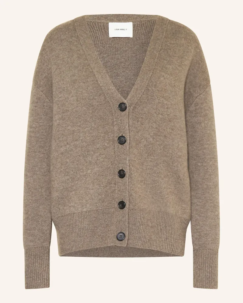 Lisa Yang Cashmere-Strickjacke AMERY Taupe