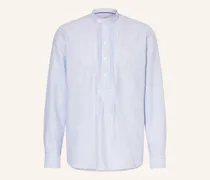 Trachtenhemd Comfort Fit Mit Stehkragen blau