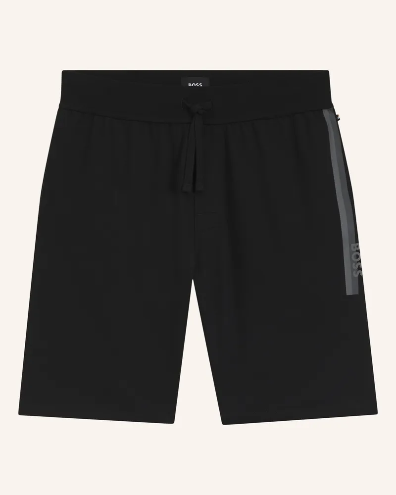 HUGO BOSS Loungewear Unterteil Authentic Shorts schwarz Schwarz