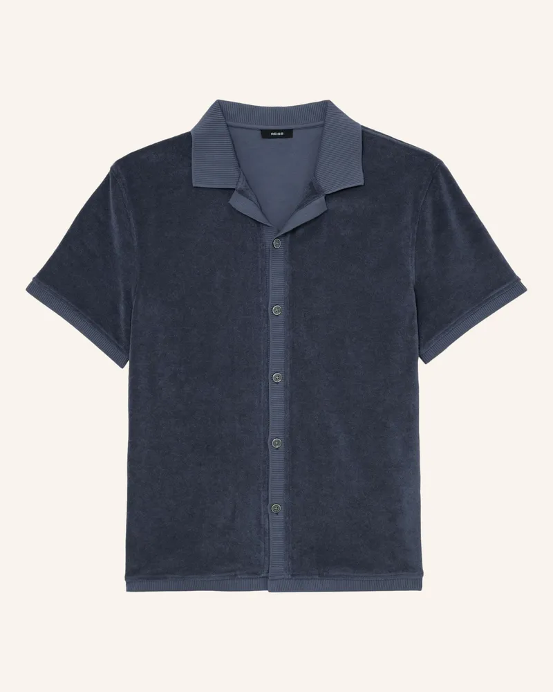Reiss Resorthemd Eden Regular Fit Aus Frottee blau Dunkelblau