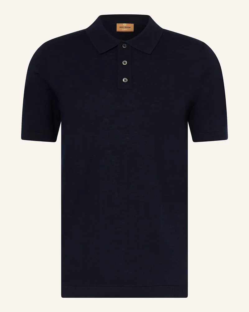 Mos Mosh Strick-Poloshirt MMGADAM Dunkelblau