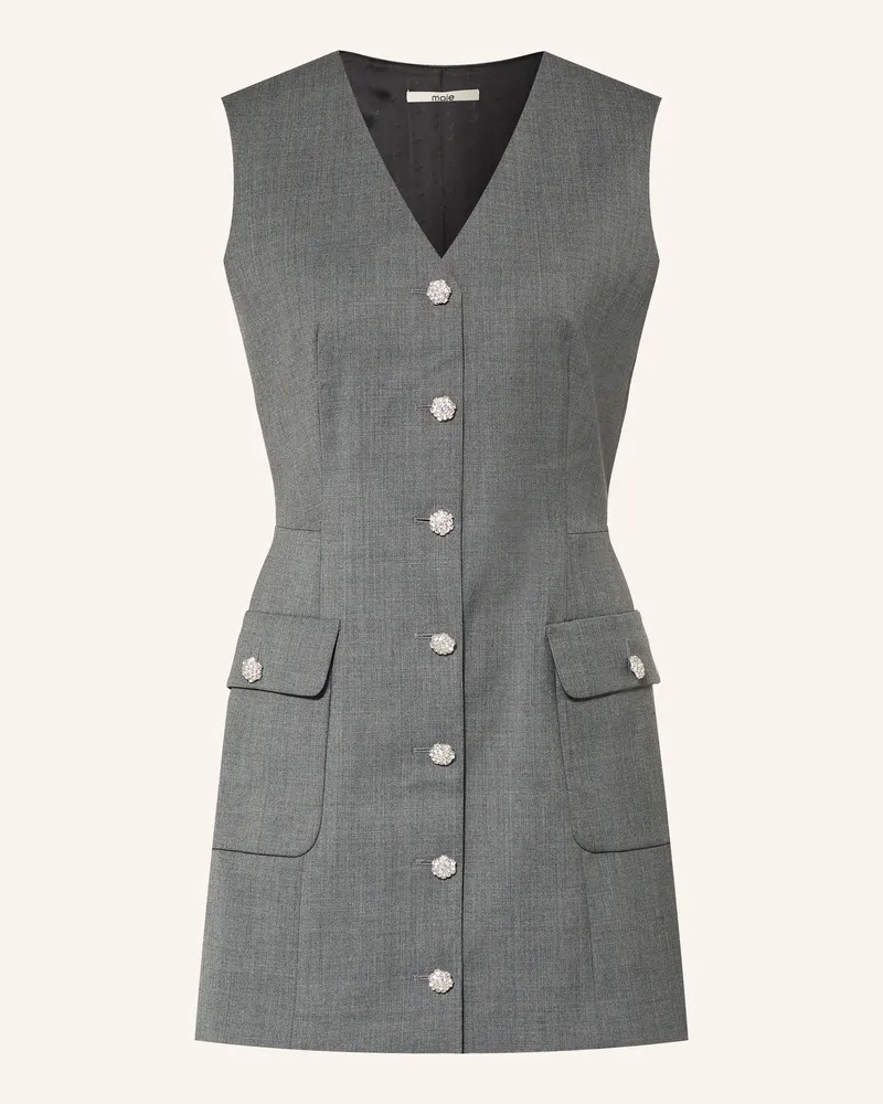 Maje Kleid Mit Schmucksteinen grau Grau