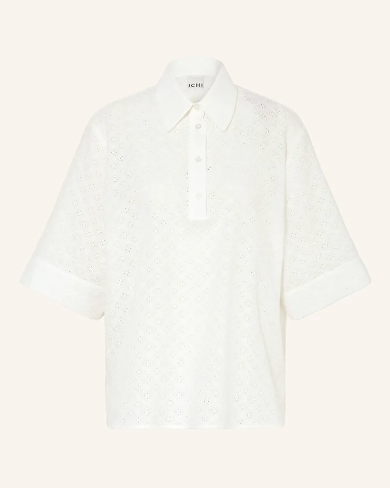 ICHI Blusenshirt IHCRIZA aus Lochspitze Weiss