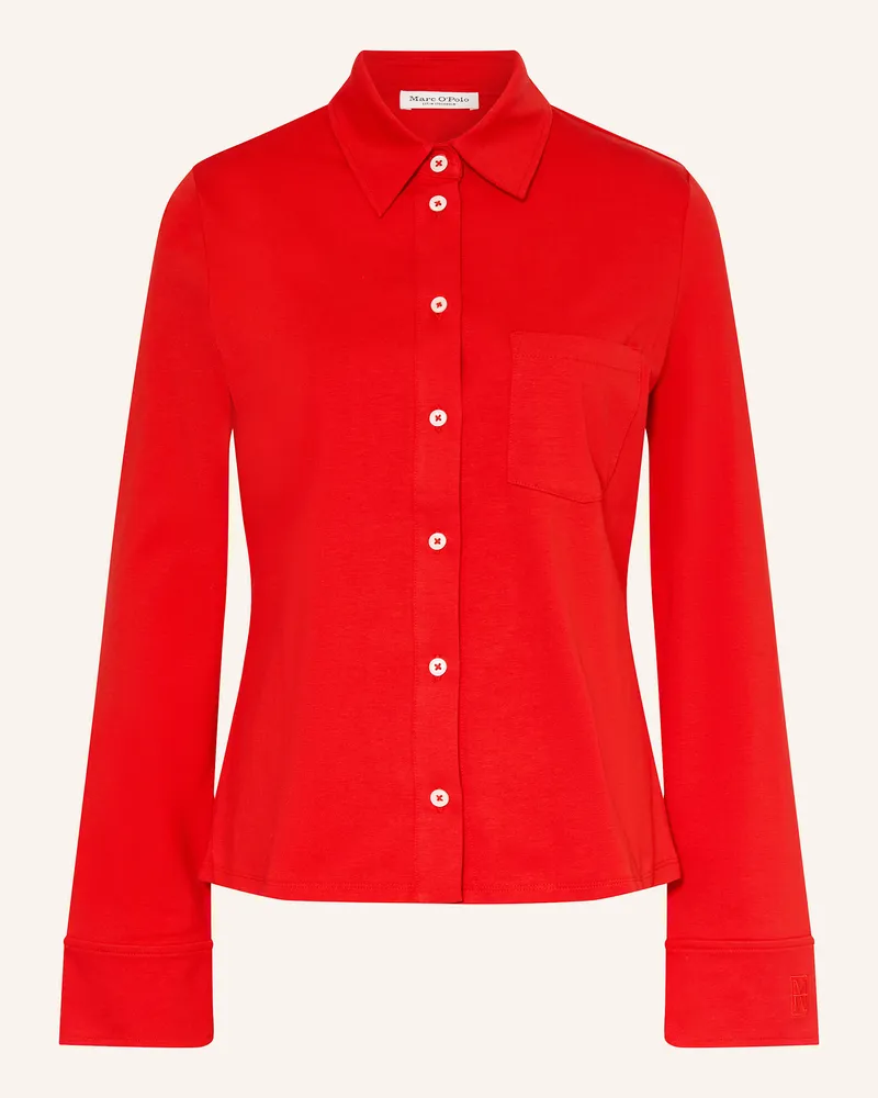 Marc O'Polo Hemdbluse aus Jersey Rot