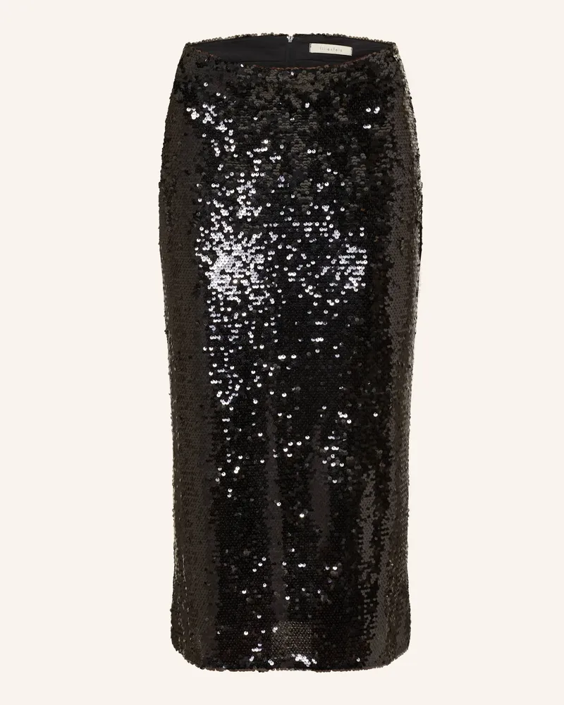 lilienfels Rock mit Pailletten Schwarz