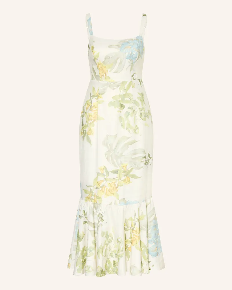 Guess Kleid Rory Mit Leinen gruen Creme