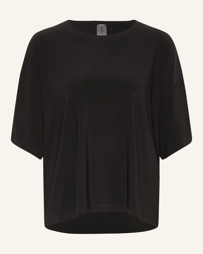 Norma Kamali T-Shirt Boxy T schwarz Schwarz
