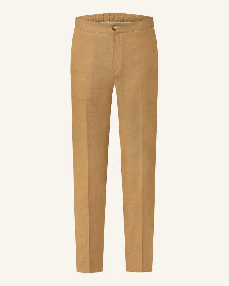 Sandro Leinenhose Slim Fit Beige