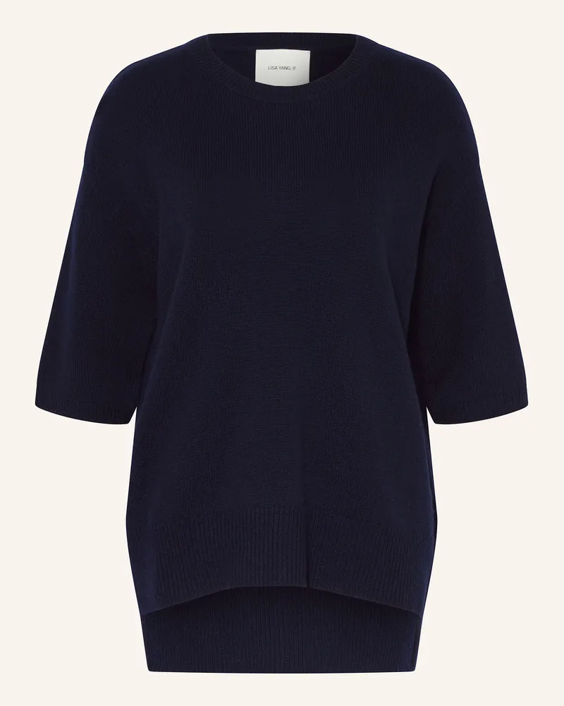 Lisa Yang Strickshirt aus Cashmere Dunkelblau