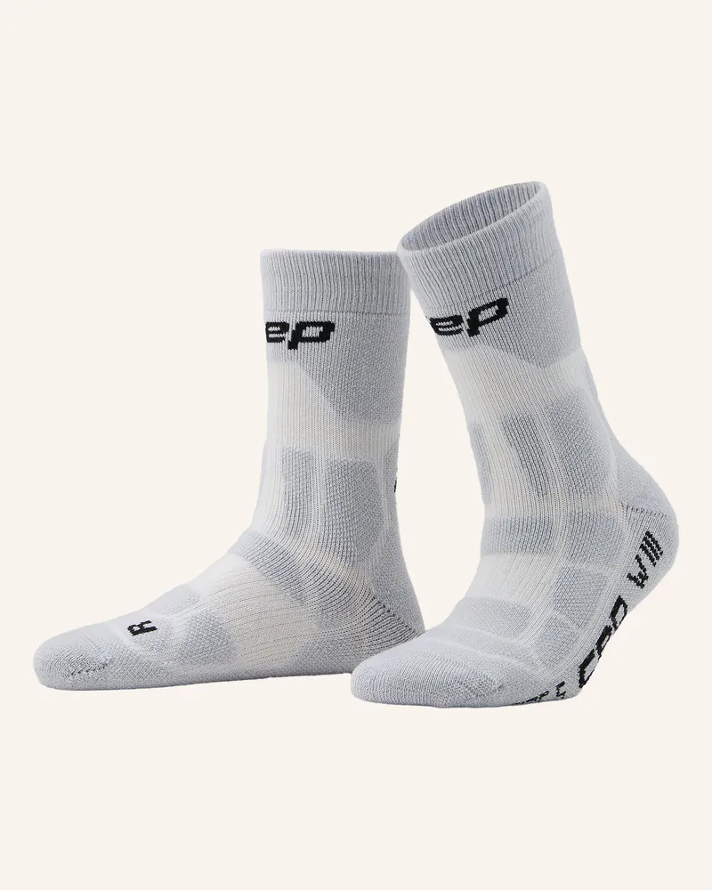 CEP Trekking-Socken Hiking Max Cushion Mid Cut grau Hellgrau