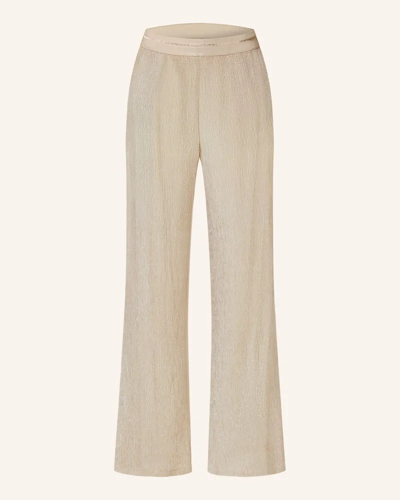 Riani Marlenehose Mit Glitzergarn gold Beige