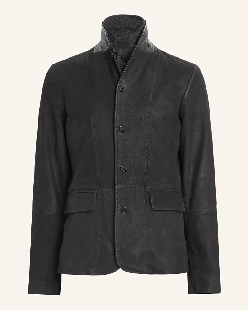 AllSaints Lederjacke Survey schwarz Schwarz