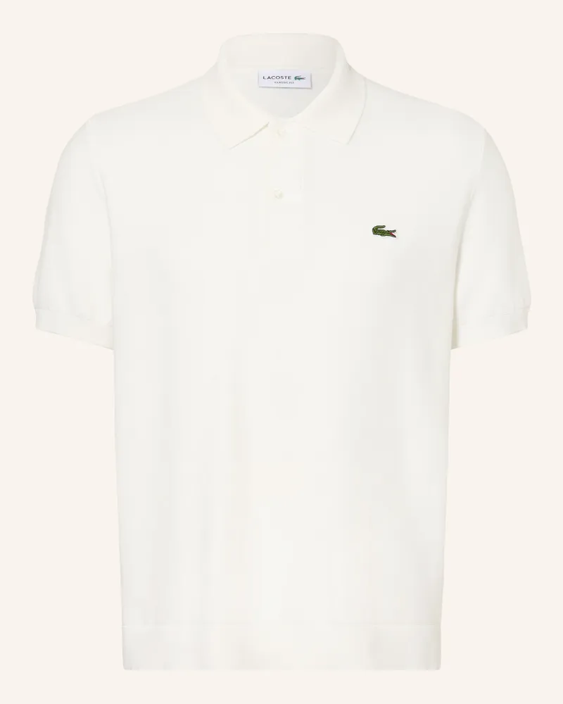 Lacoste Strick-Poloshirt Classic Fit weiss Creme