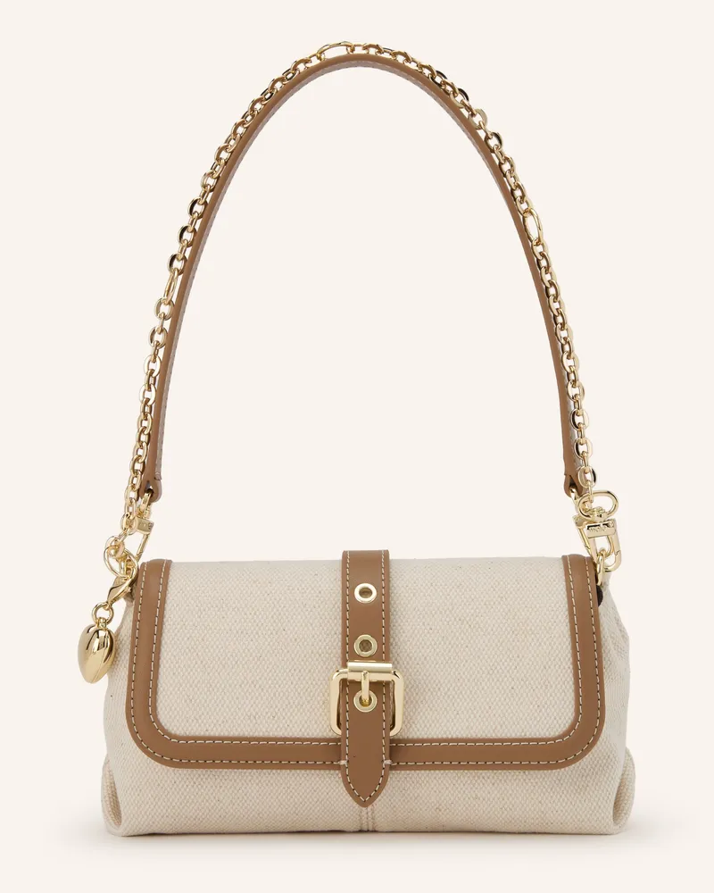 Maje Schultertasche braun Creme