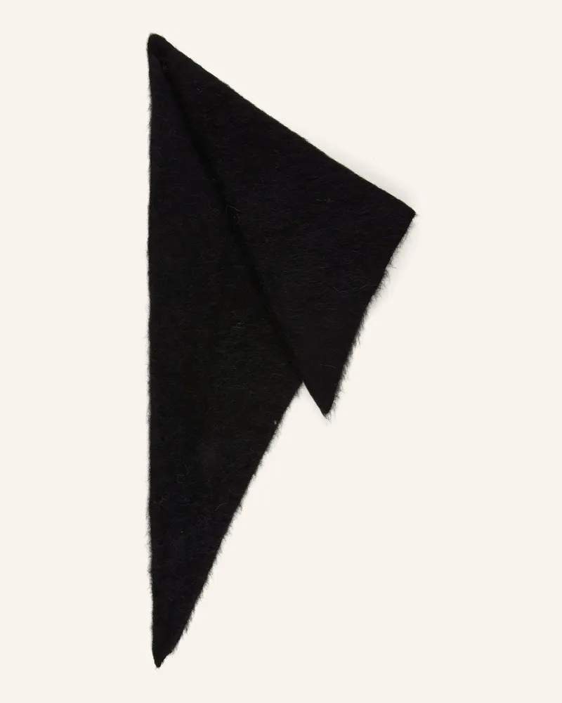 Mrs & HUGS Schal Mit Alpaka schwarz Schwarz