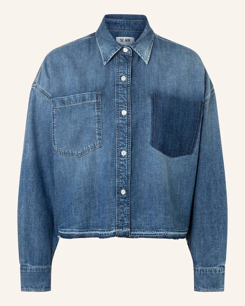 THE.NIM Hemd Woman Boxy Shirt blau Hellblau