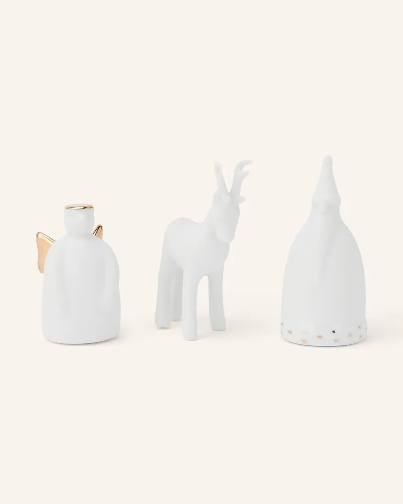 räder 3er-Set Dekofiguren Weihnachtsfiguren weiss Weiss