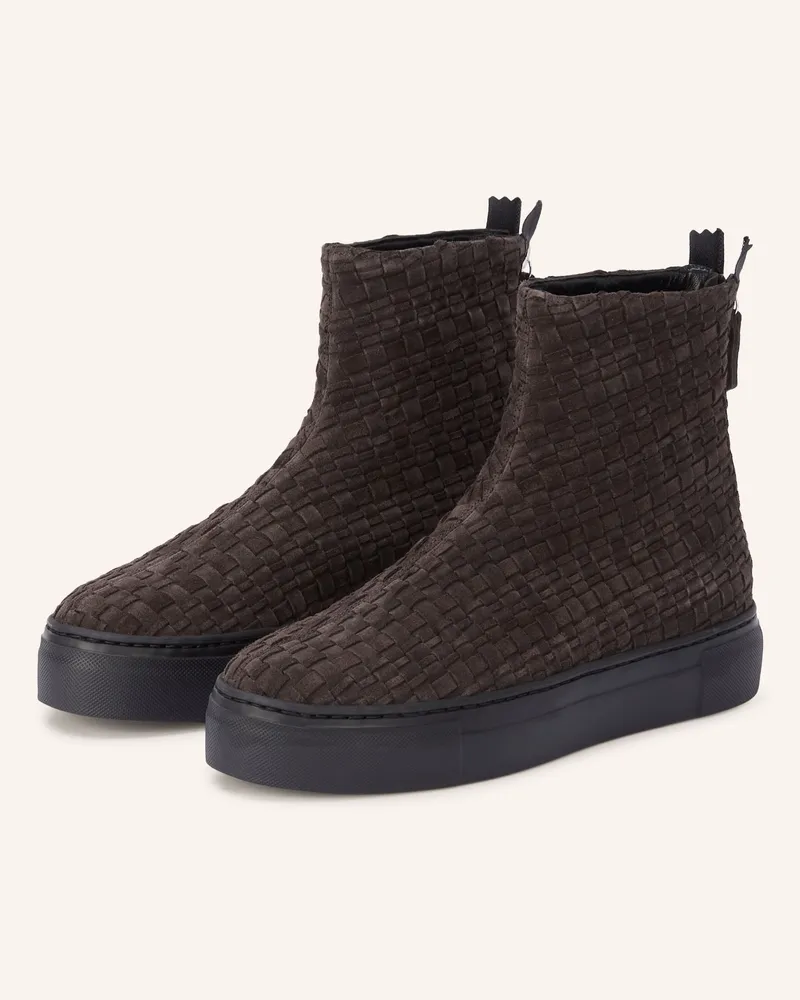Attilio Giusti Leombruni Plateau-Boots Maria Woven braun Dunkelbraun