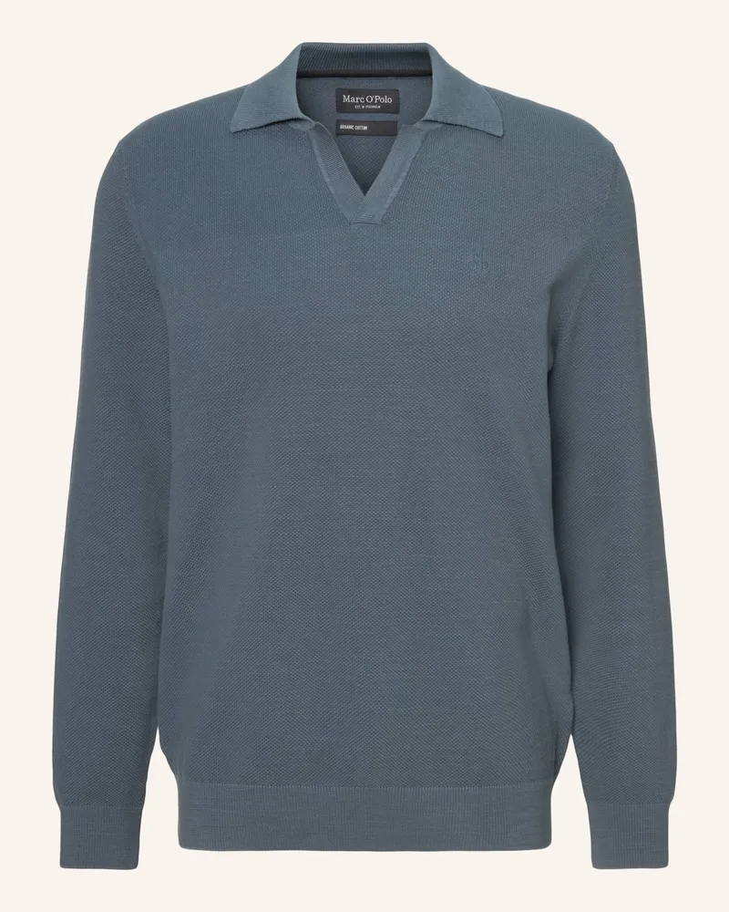 Marc O'Polo Strick-Poloshirt blau Blau