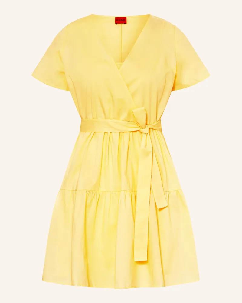 HUGO BOSS Kleid KILISA mit Rüschen Gelb