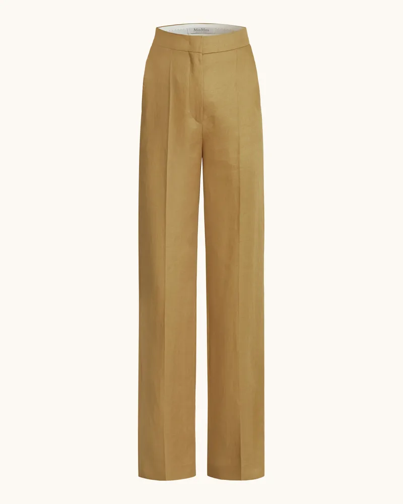 Max Mara Marlenhose AVERSA aus Leinen Camel