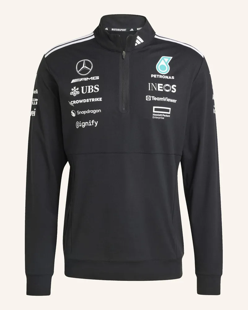 adidas MERCEDES - AMG PETRONAS FORMULA ONE TEAM QUARTER ZIP OBERTEIL Schwarz