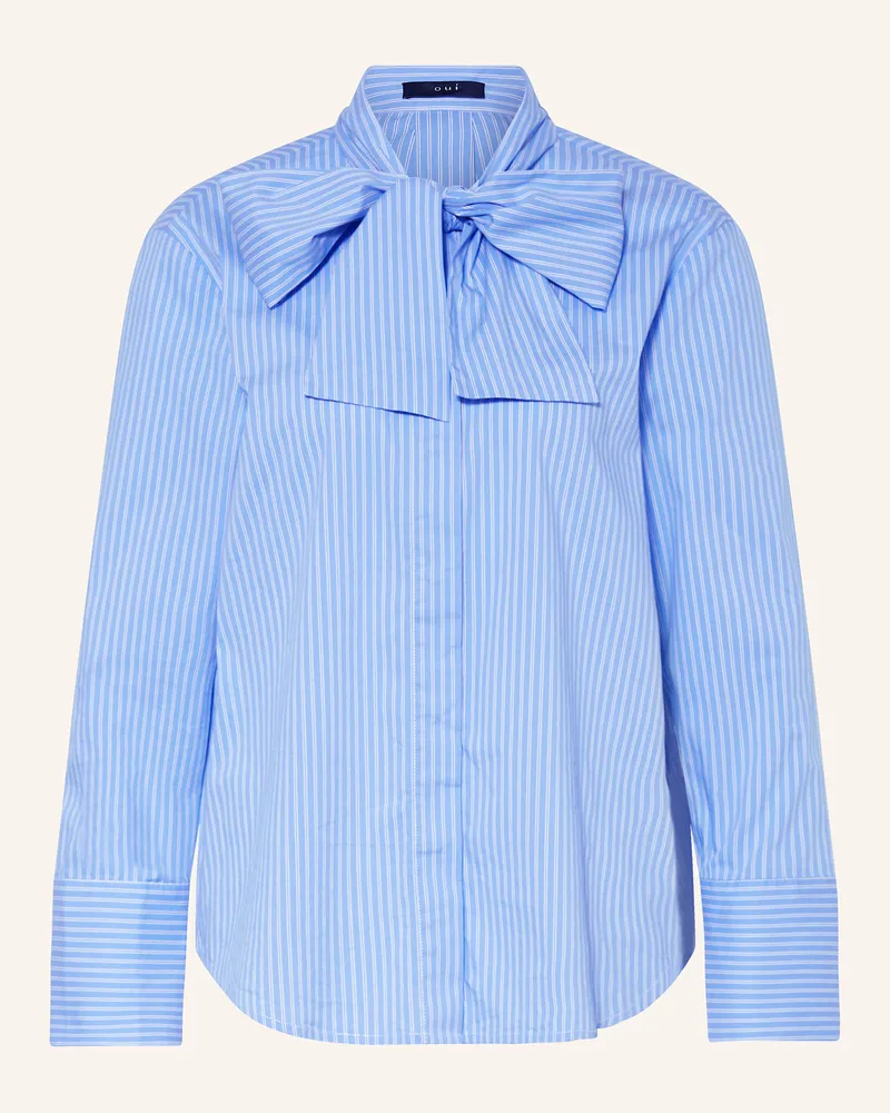 Oui  Schluppenbluse Hellblau