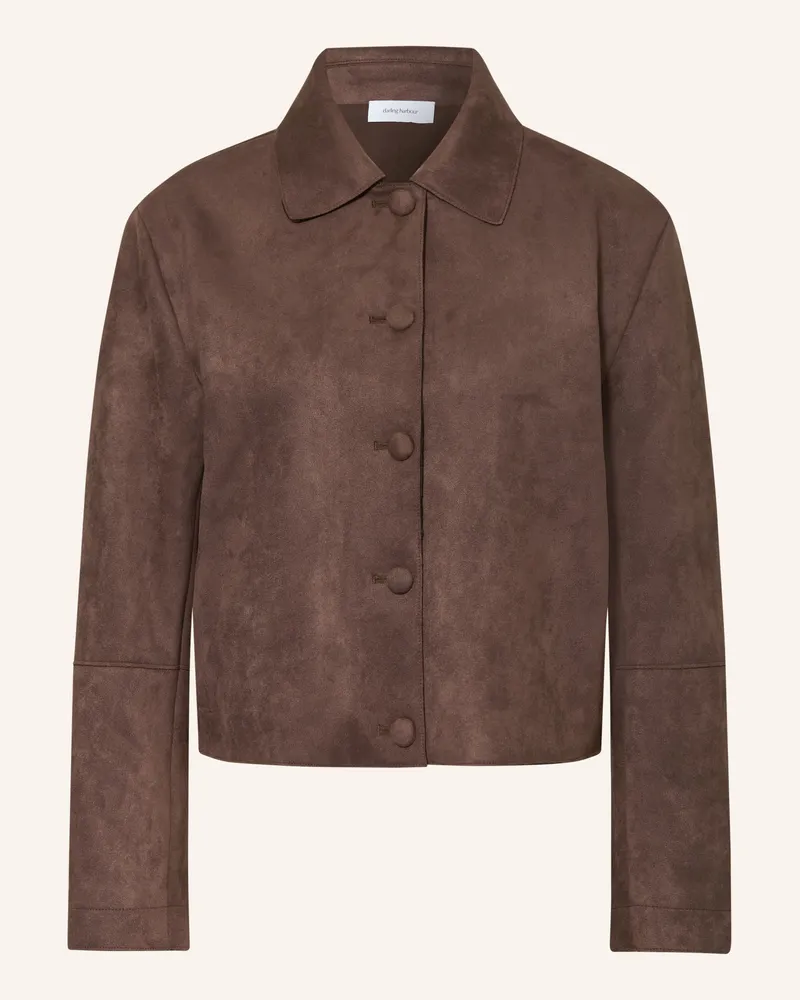 Darling Harbour Jerseyjacke In Lederoptik braun Dark
