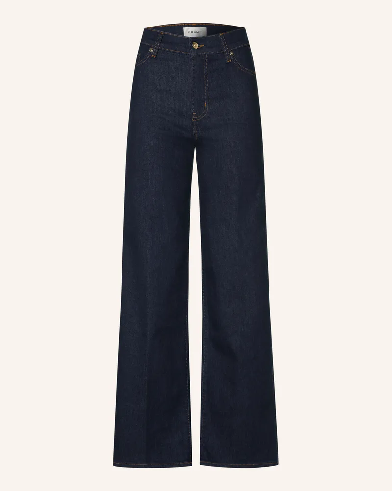 Frame Denim Straight Jeans Le Slim Palazzo blau Rins